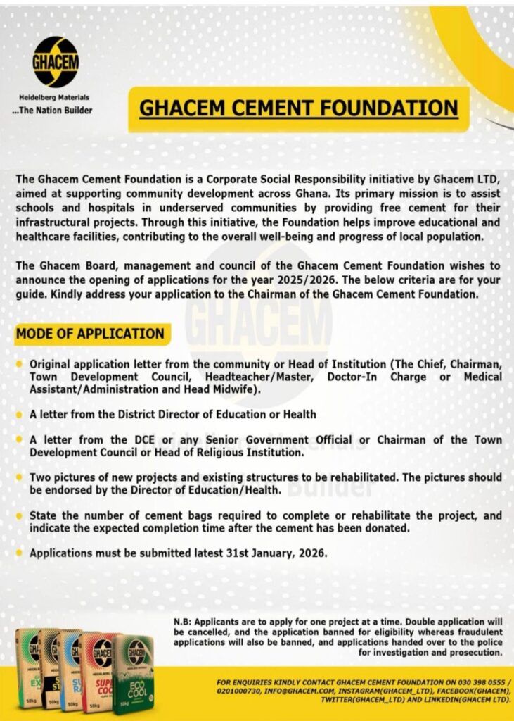 Tullow Alumni Connect - GHACEM Cement Foundation