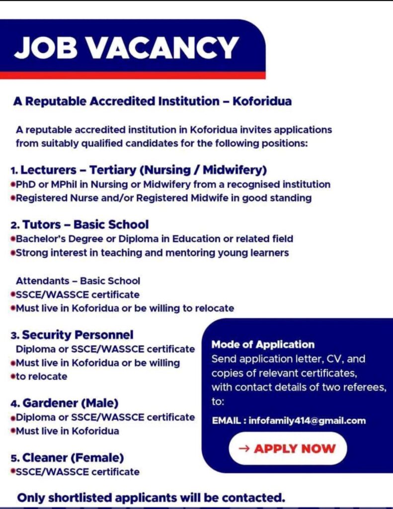 Vacancies in Koforidua